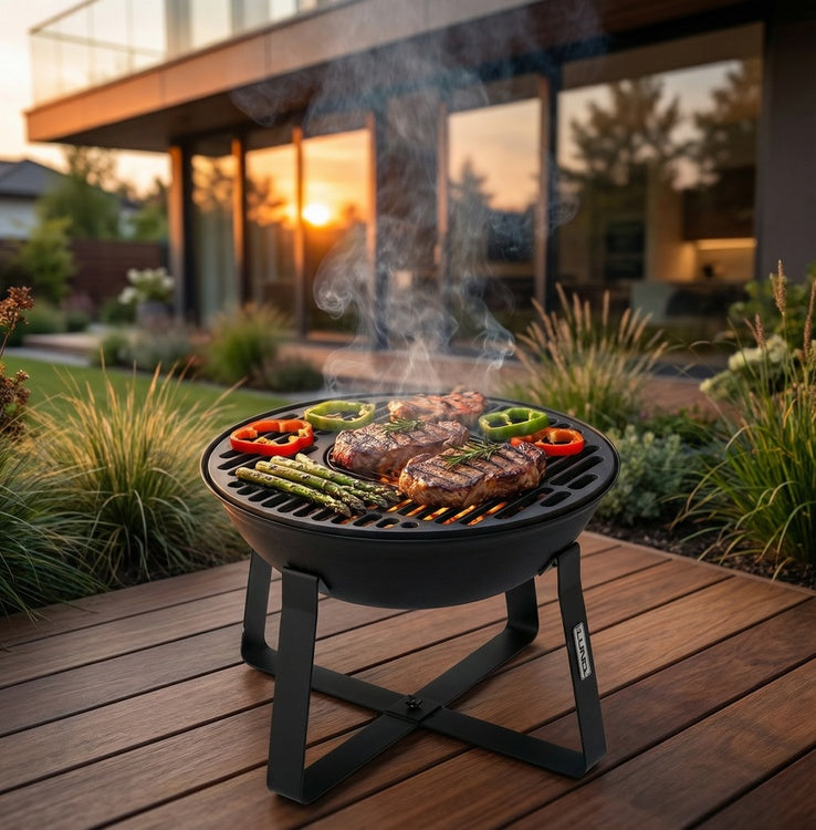CAST IRON FIRE PIT, CAST IRON GRID 50CM (99719)