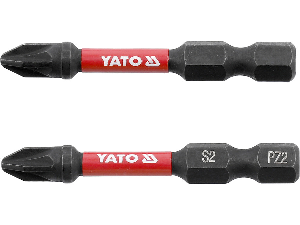 IMPACT SCREWDRIVER BITS 1/4 50MM PZ2 2PC (YT-78044)