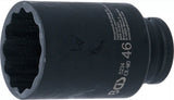 IMPACT SOCKET, 12-POINT, DEEP | 12.5 MM (1/2") DRIVE | 46 MM (5234)