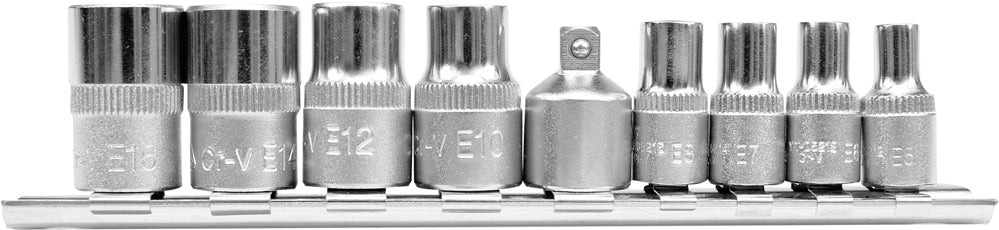 TORX SOCKET SET E5-E16 9PCS (YT-0520)
