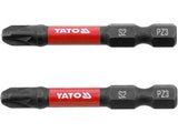 IMPACT SCREWDRIVER BITS 1/4 50MM PZ3 2PC (YT-78045)