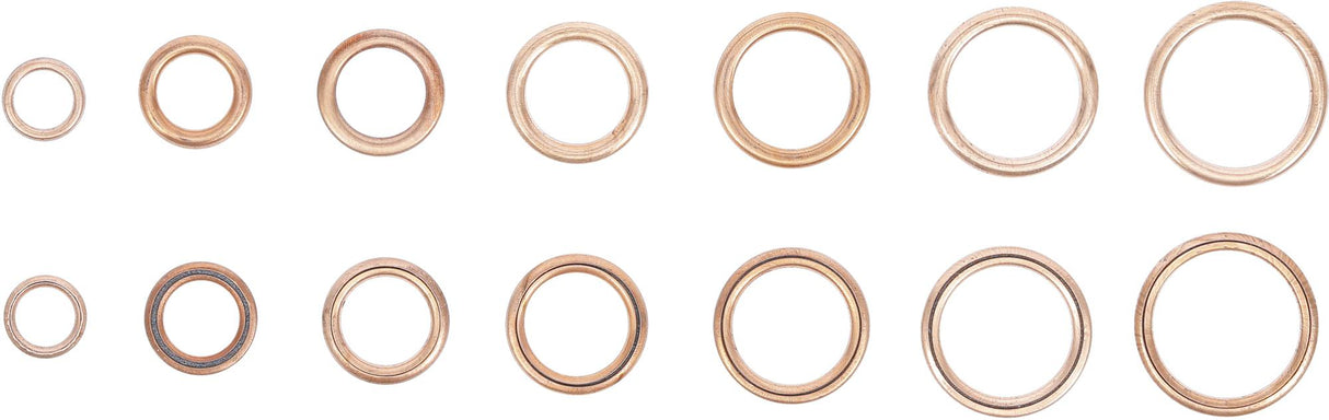 O-RING ASSORTMENT | COPPER | Ø 6 - 20 MM | 95 PCS. (9313)