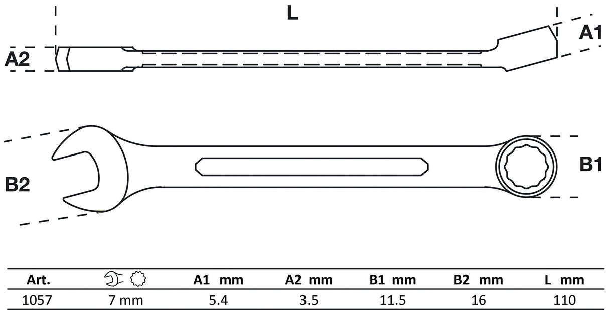 COMBINATION SPANNER | 7 MM (1057)