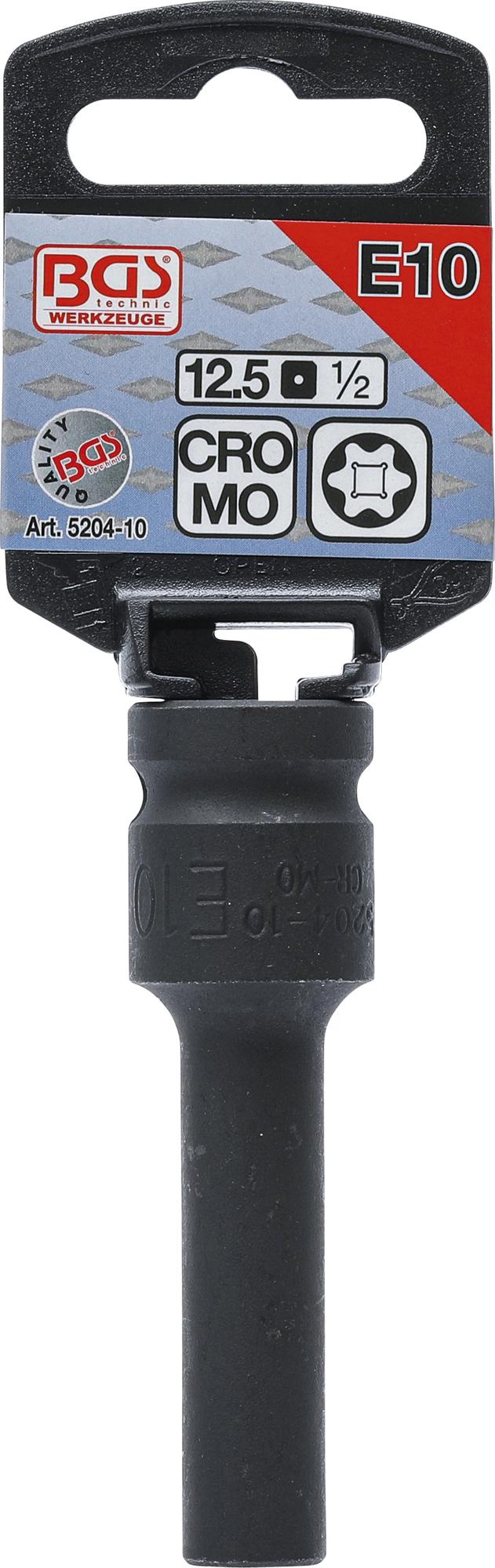 IMPACT SOCKET E-TYPE, DEEP | 12.5 MM (1/2") DRIVE | E10 (5204-10)