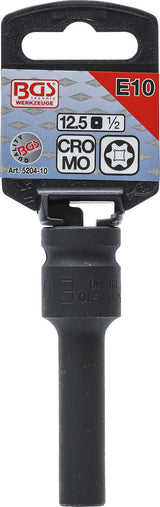 IMPACT SOCKET E-TYPE, DEEP | 12.5 MM (1/2") DRIVE | E10 (5204-10)