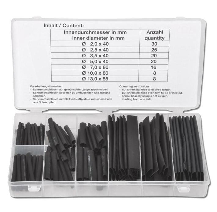 SHRINK TUBE ASSORTMENT | BLACK | 127 PCS. (8042)