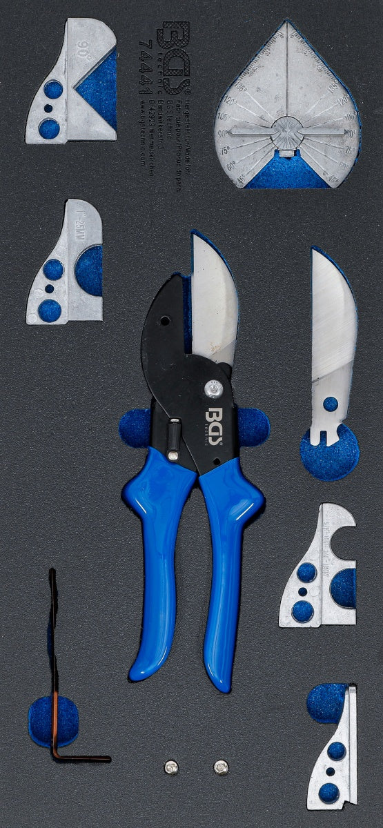 TOOL TRAY 1/3: MULTI-FUNCTION AND MITER SHEARS SET | FOR PLASTIC TUBES | 8 PCS. (74441B)