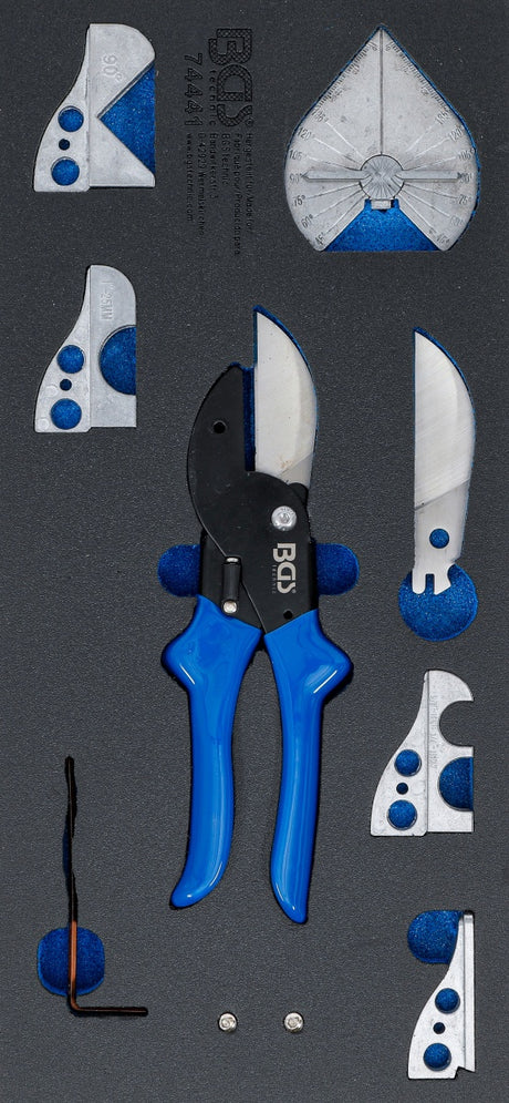 TOOL TRAY 1/3: MULTI-FUNCTION AND MITER SHEARS SET | FOR PLASTIC TUBES | 8 PCS. (74441B)