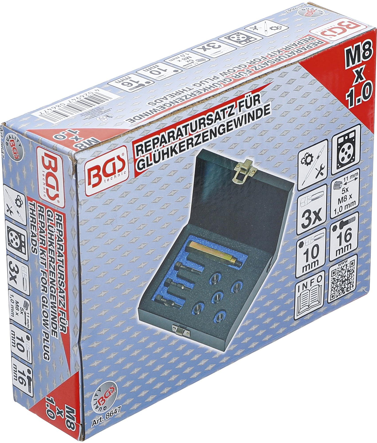 REPAIR KIT FOR GLOW PLUG THREADS | M8 X 1.0 (8647)