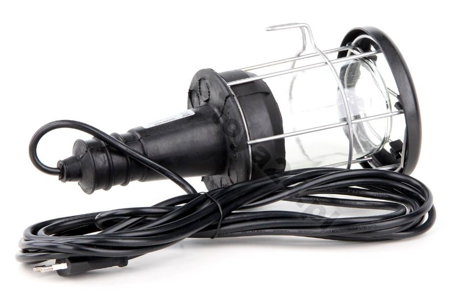 WORK LAMP "GUMMI", METAL GRILL, RUBBERIZED HOUSING, 60W 230V (82716)