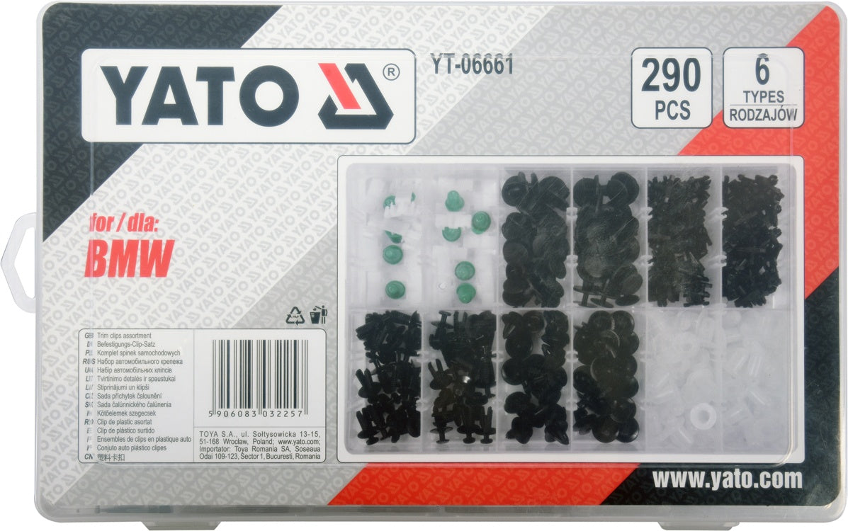 TRIM CLIPS ASSORTMENT BMW 290 PCS (YT-06661)