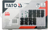 TRIM CLIPS ASSORTMENT BMW 290 PCS (YT-06661)