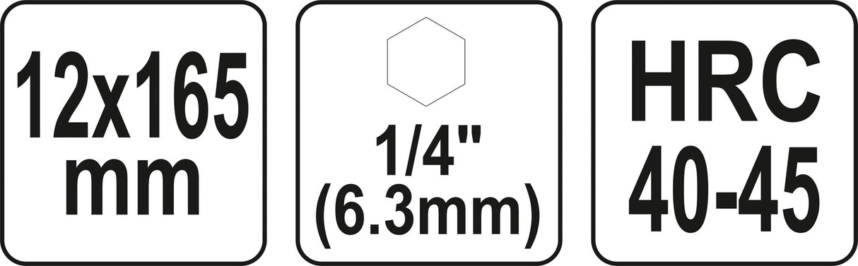 AUGER DRILL BIT 12MM HEX (YT-44681)