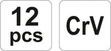 12PCS -COLD CHISELS, PIN & SOLID PUNCHES (YT-4714)