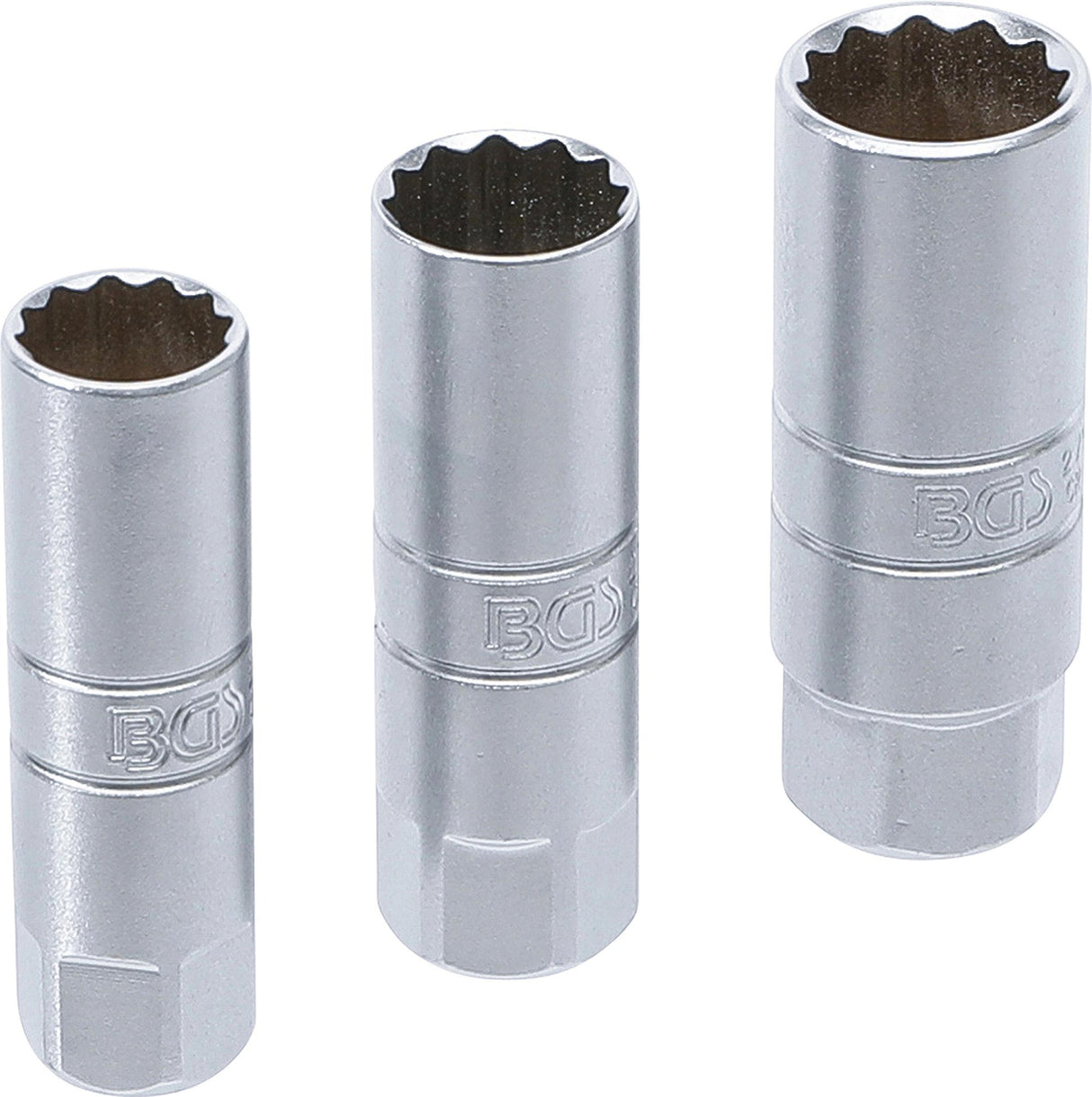 SPARK PLUG SOCKET SET 12-POINT | 10 MM (3/8") DRIVE | 14 - 16 - 18 MM | 3 PCS. (6858)
