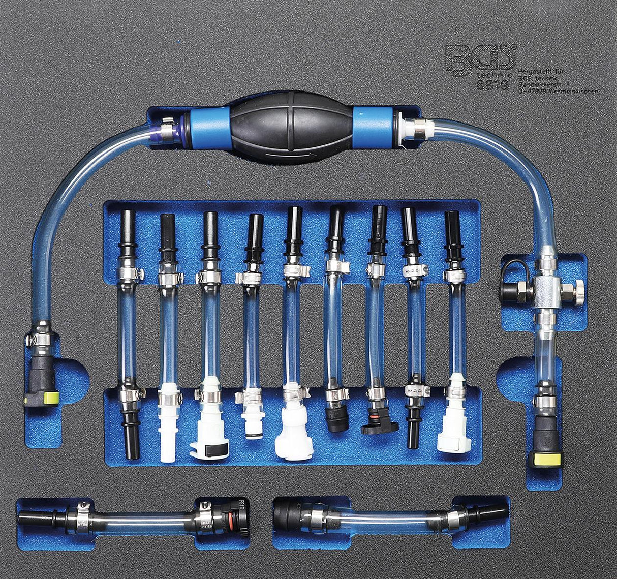 DIESEL BLEEDING / PRIMER KIT | FOR FORD, PSA, OPEL / VAUXHALL, FIAT, ROVER, LAND ROVER, RENAULT, MERCEDES-BENZ | 12 PCS. (8819)