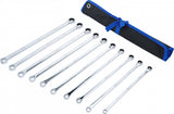 RATCHET RING WRENCH AND RING SPANNER SET | EXTRA LONG | 10 - 19 MM | 10 PCS. (7239)