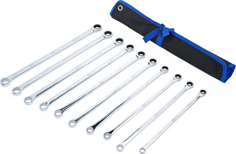 RATCHET RING WRENCH AND RING SPANNER SET | EXTRA LONG | 10 - 19 MM | 10 PCS. (7239)