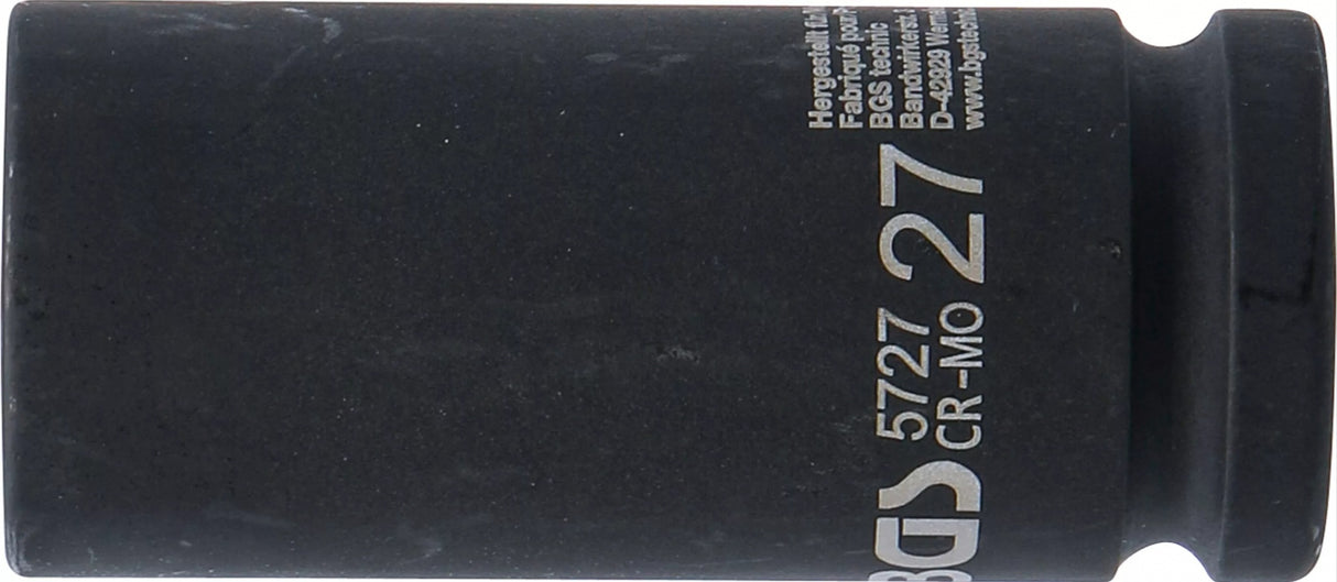 IMPACT SOCKET HEXAGON, DEEP | 20 MM (3/4") DRIVE | 27 MM (5727)