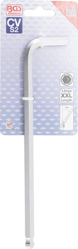 L-TYPE WRENCH | EXTRA LONG | INTERNAL HEXAGON / INTERNAL HEXAGON WITH BALL HEAD 9 MM (790-9)