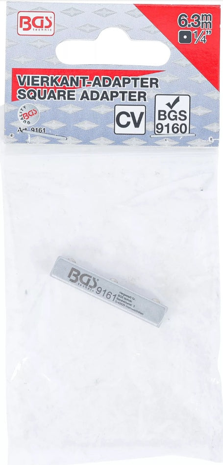 SQUARE PART | EXTERNAL SQUARE 6.3 MM (1/4") | FOR BGS 9160 (9161)