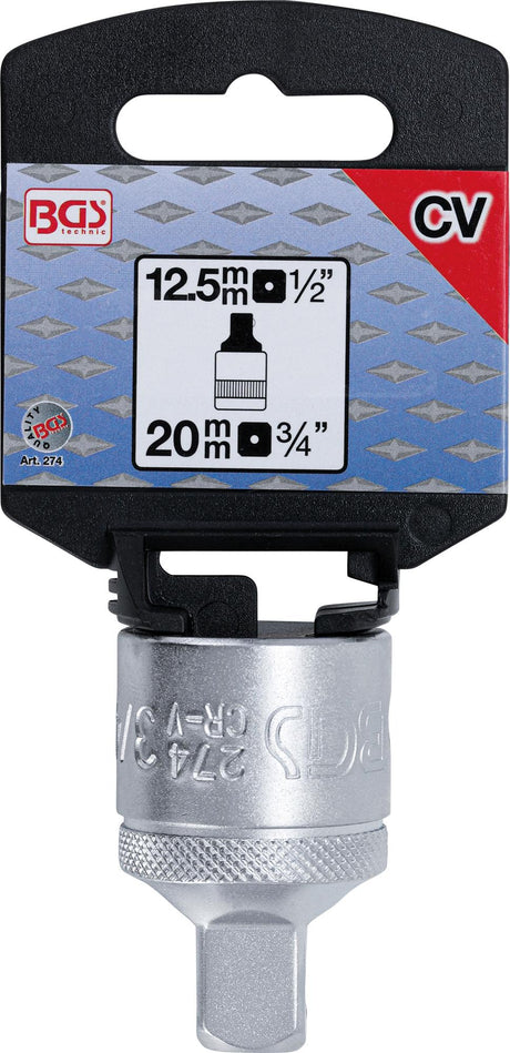 SOCKET ADAPTOR | INTERNAL SQUARE 20 MM (3/4") - EXTERNAL SQUARE 12.5 MM (1/2") (274)