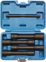TWIST SOCKET SET (SPIRAL PROFILE) / SCREW EXTRACTOR, DEEP | 12.5 MM (1/2") DRIVE | 17 - 22 MM | 5 PCS. (5262)
