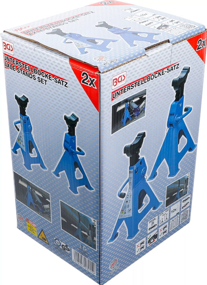 AXLE STANDS | LOAD CAPACITY 3000 KG / PAIR | STROKE 276 - 420 MM | 1 PAIR (3015)