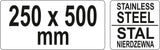 SS STEEL SQUARE 250X500MM (YT-7084)