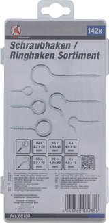 SCREW HOOK / RING HOOK ASSORTMENT | 142 PCS. (88180)
