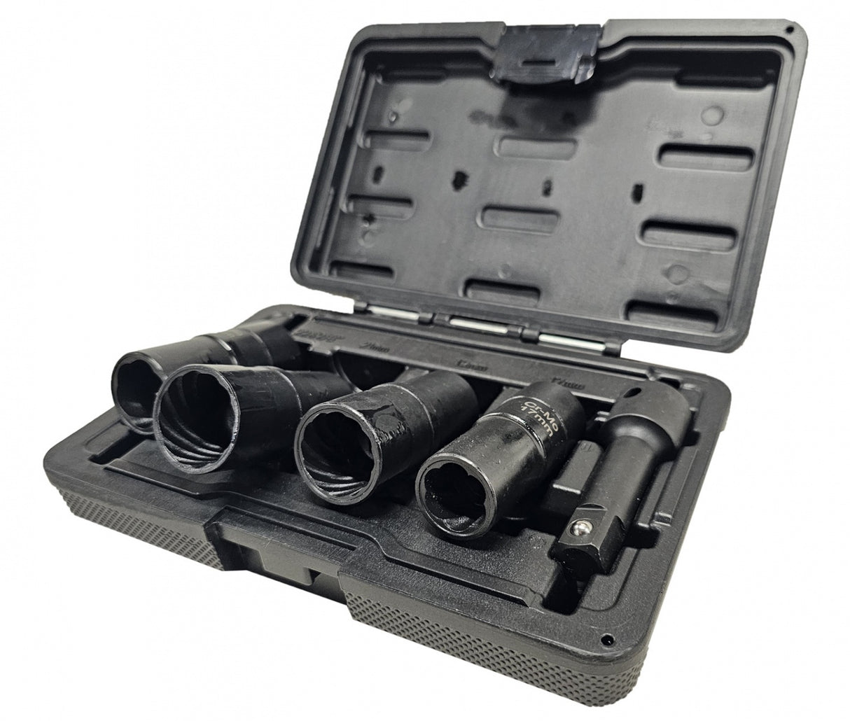 SCREW-TYPE LONG DOUBLE-SIDED IMPACT SOCKET SET | CR-MO | 12.5 MM (1/2") | 17-19-21-22 MM | 5 PCS. (SK201614)