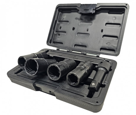 SCREW-TYPE LONG DOUBLE-SIDED IMPACT SOCKET SET | CR-MO | 12.5 MM (1/2") | 17-19-21-22 MM | 5 PCS. (SK201614)