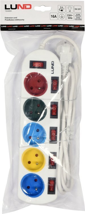 EXTENSION CORD W. GROUND W. SWITCH 4S 3M (72460)