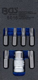 SCREWDRIVER BIT SET | 10 MM (3/8") HEX DRIVE | INTERNAL HEXAGON | 7 PCS. (5017)