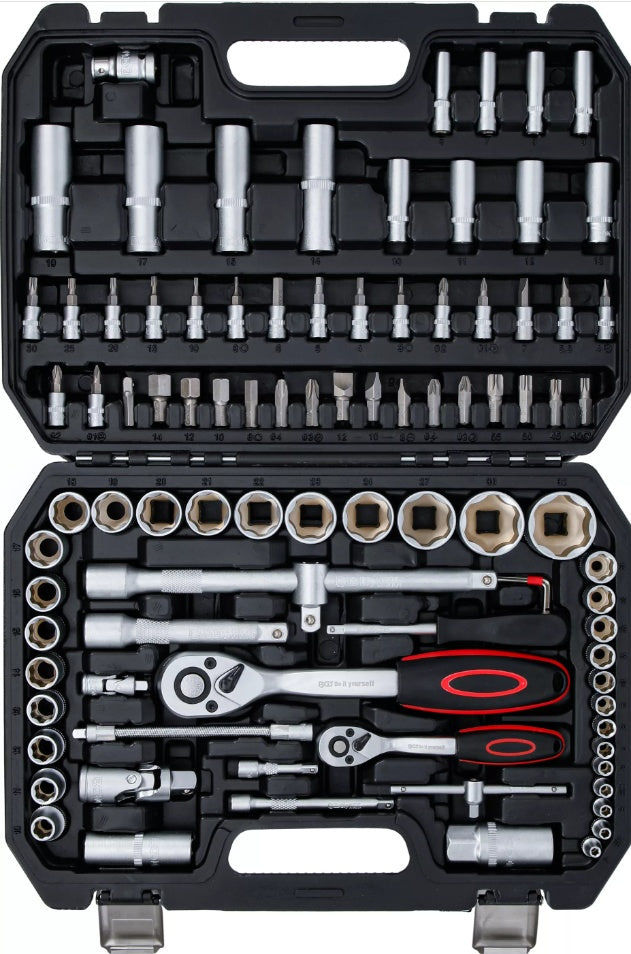 SOCKET SET | 6.3 MM (1/4") / 12.5 MM (1/2") DRIVE | 94 PCS. (2296)