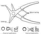 RING PLIERS | FOR INTERNAL AND EXTERNAL RINGS | 10-40 MM (SK3233)