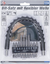 BIT SET WITH FLEXIBLE SHAFT | 6.3 MM (1/4") DRIVE | 11 PCS. (20804)