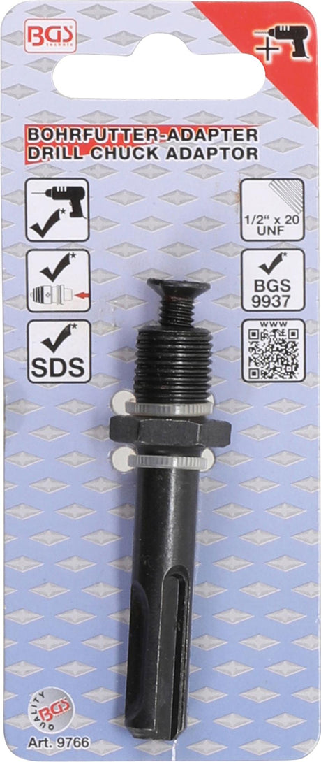 DRILL CHUCK ADAPTOR | 1/2" UNF | FOR SDS CHUCK (9766)