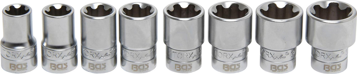 SOCKET SET, T-STAR PLUS (FOR TORX PLUS) | 12.5 MM (1/2") DRIVE | 18EP - 32EP | 8 PCS. (8806)