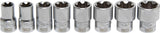 SOCKET SET, T-STAR PLUS (FOR TORX PLUS) | 12.5 MM (1/2") DRIVE | 18EP - 32EP | 8 PCS. (8806)