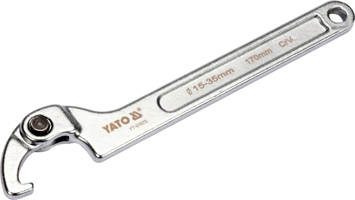 FLEXIBLE HOOK CLAW WRENCH 15-35 MM (YT-01670)