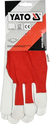 LEATHER ASSEMBLY GLOVES SIZE 9 RED (YT-746419)