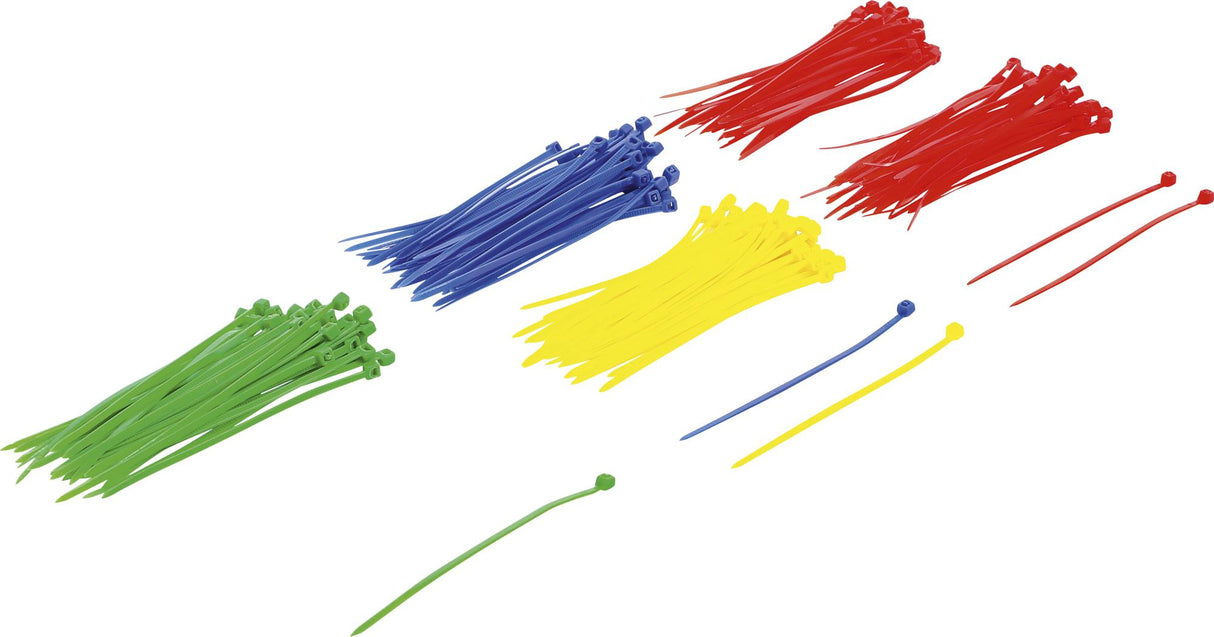 CABLE TIE ASSORTMENT | COLOURED | 2.4 X 100 MM | 200 PCS. (80875)