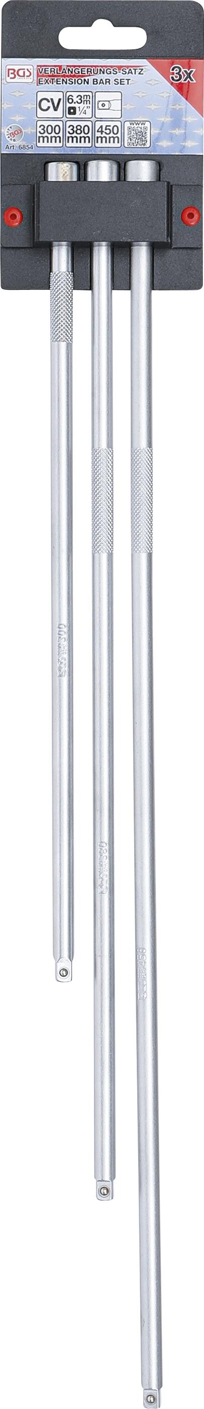 EXTENSION BAR SET | 6.3 MM (1/4") | 300 / 380 / 450 MM | 3 PCS. (6854)