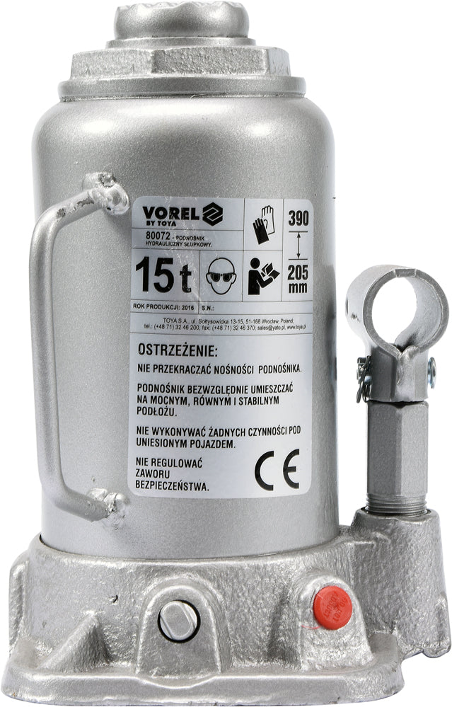 HYDRAULIC BOTTLE JACK 15T (80072)