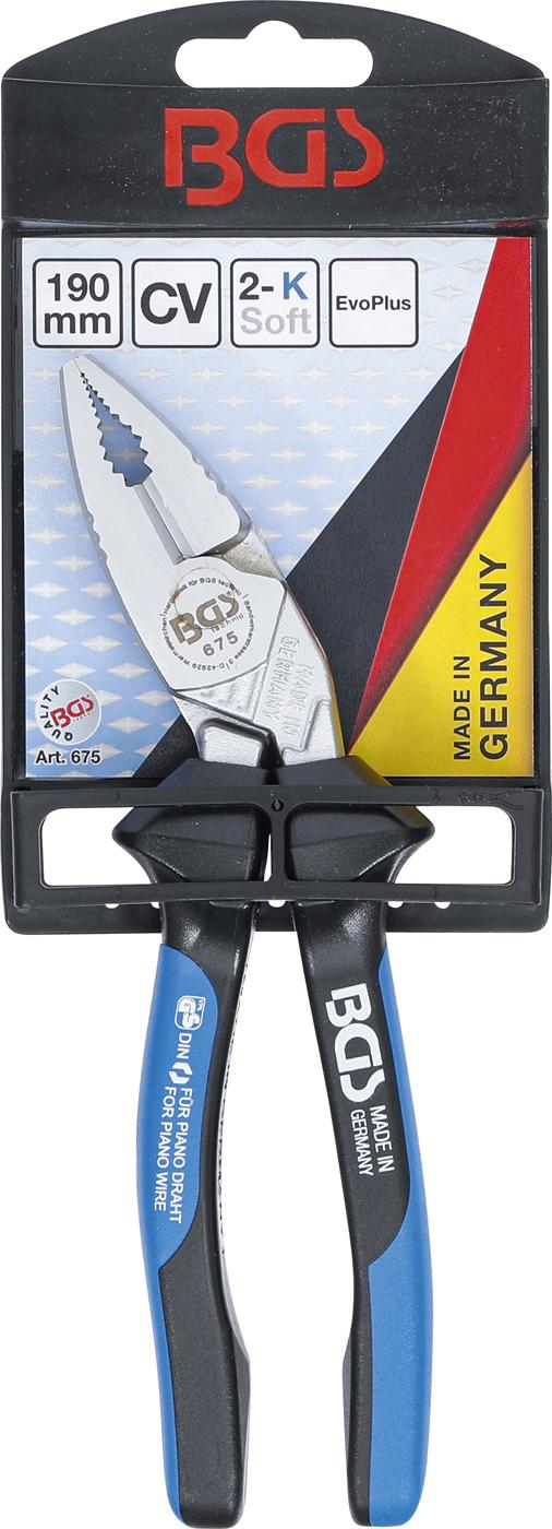 HEAVY DUTY COMBINATION PLIERS | WITH CUTTING EDGE | EVO PLUS | 190 MM (675)