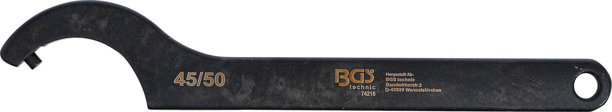 HOOK WRENCH WITH PIN | 45 - 50 MM (74215)