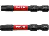 IMPACT SCREWDRIVER BITS 1/4 50MM T40 2PC (YT-78057)