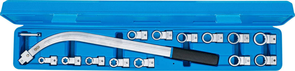 TENSIONER PULLEY WRENCH SET | 12-POINT 12 - 19 MM / E-TYPE E10 - E18 | 15 PCS. (1312)
