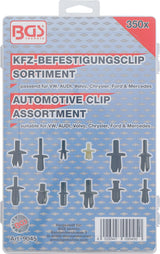 AUTOMOTIVE CLIP ASSORTMENT FOR VW, AUDI, VOLVO, CHRYSLER, FORD, MERCEDES-BENZ | 350 PCS. (9045)